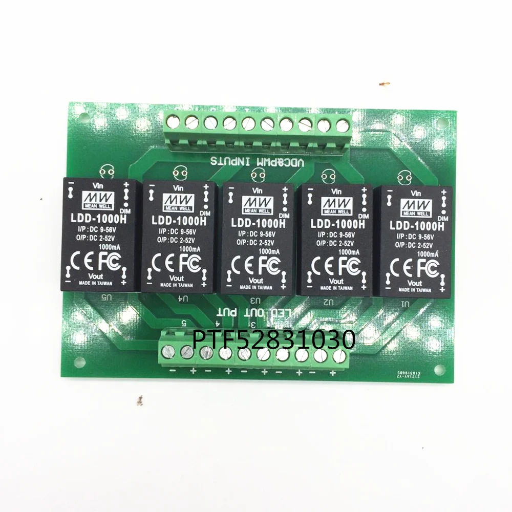 Meanwell LDD 5UP 350H 500H 700H 1000H DC - DC Constant Current Step-Down LED Driver +PCB