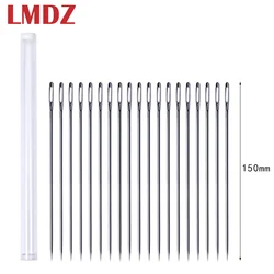 LMDZ 20PCS/LOT Stainless Steel Large Eye Sewing Needles Sewing Pins Set Home DIY Crafts Household Sewing Accessories 150mm