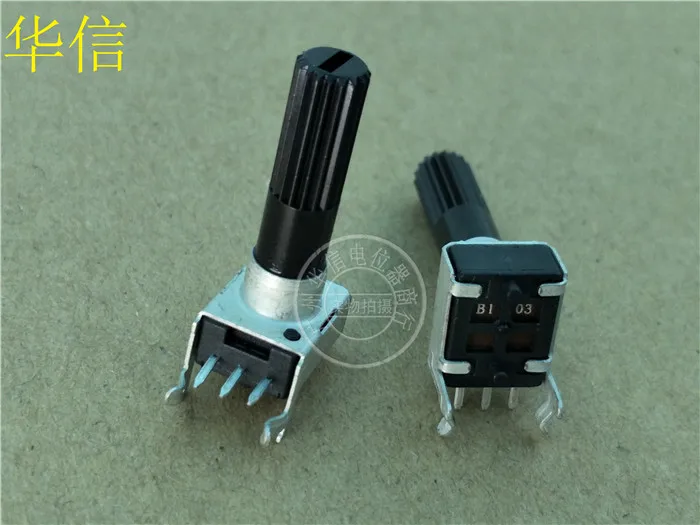 9pcs RK0935N horizontal single potentiometer B10K / with midpoint / handle length 23MM flower axis