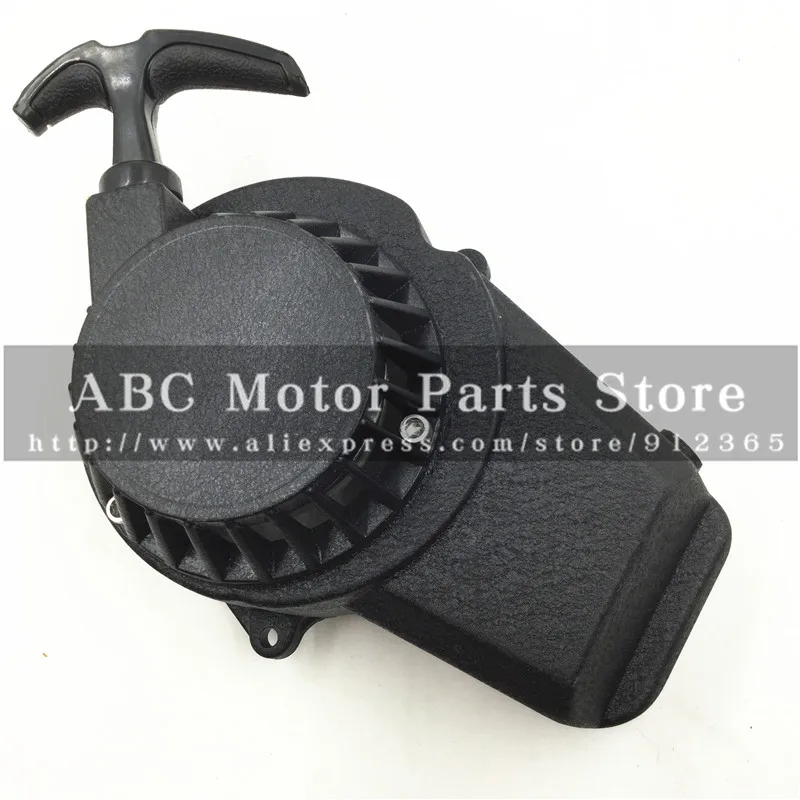 New Aluminium Easy Pull Starter Start Mini Pocket Bikes ATVs Quad 49cc Mower Engines Black color