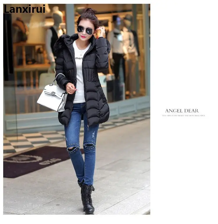 Fashion Women Slim Warm Artificial Fur Collar Short Winter Coat Jacket Outwear