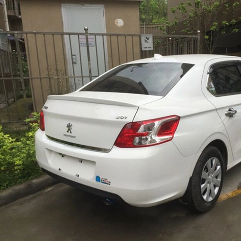 ABS Plastic Material Unpainted Primer Rear Trunk Boot Wing Spoiler For Peugeot 301 Spoiler 2013 2014 2015 Car Styling