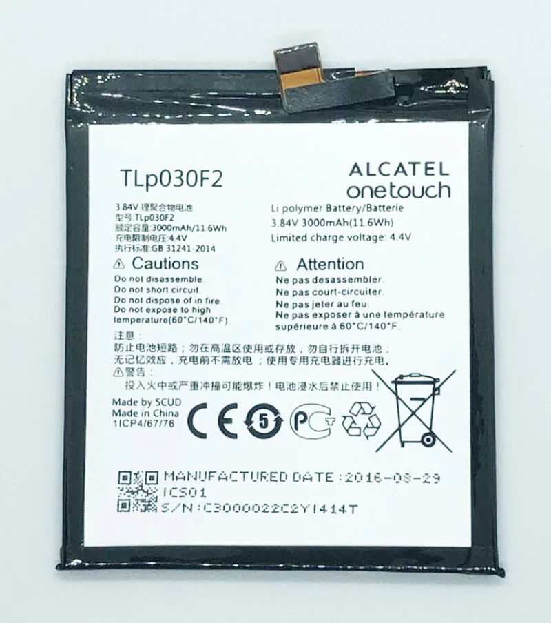 

GeLar 3.84V 3000mAh battery For TCL Alcatel TLP030F2 mobile phone battery for DTEK60