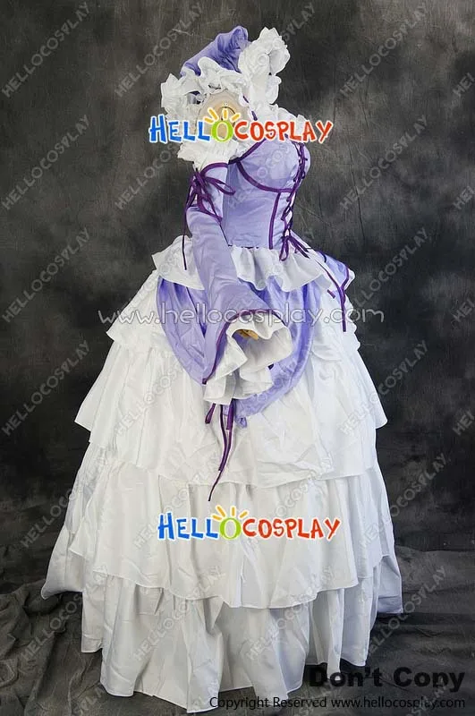 Chobits Cosplay Outfit Chi Purple White Formal Costume Dress  H008