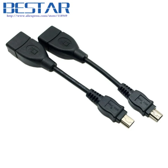 Mini USB Type A & Type B to USB Female OTG Cable for Handycam DV DC & Tablet