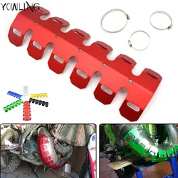 Off-road Exhaust Pipe Guard Protector Heat Shield For HONDA CR CRF SL XR CRM 80 85 125 150 230 250 400 450 650 1000 R X AR M L