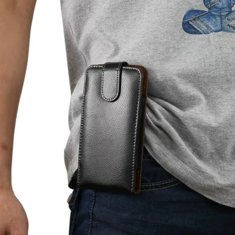 Saszetka biodrowa z klipsem do paska dla Samsunga S26 S25 S24 S23 S22, skórzana etui męskie z magnetycznym zamknięciem, kabura na iPhone'a 17 16 15 14 13 — zdjęcie produktu 6