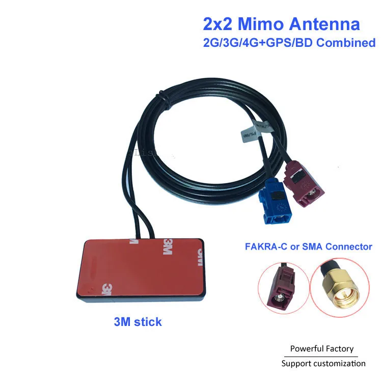 

MCX/SMA/Fakra/BNC/FME/GT5 Connector 2G 3G 4G and GPS BD Mimo Satellite Antenna with 3M stick 1pcs