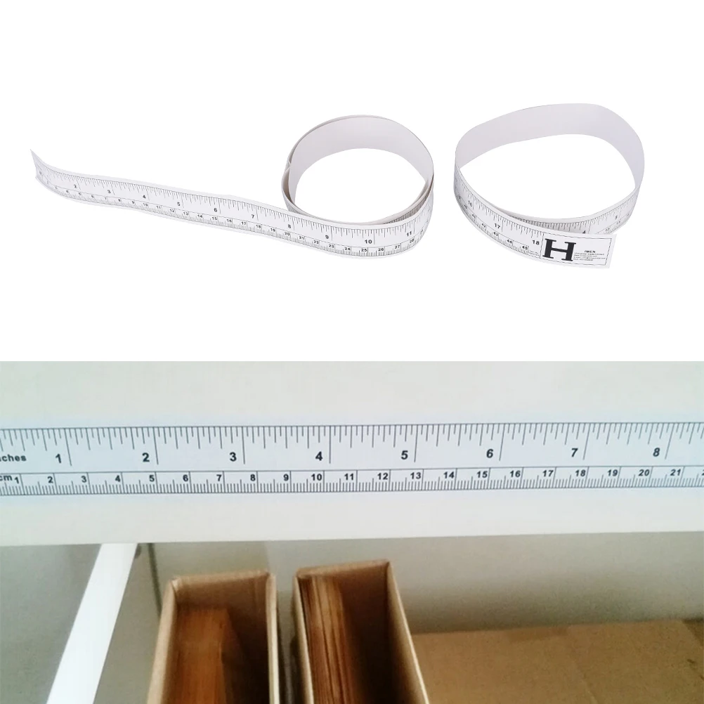 45/90cm Vinyl Metric Measure Soft Ruler Tape DIY Self Adhesive Measuring Tape Ruler Sticker Home Sewing Tool Accessory