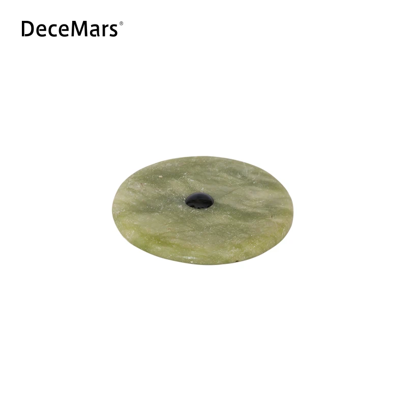 DeceMars Green Round Stone Eyelash Extension Glue Adhesive Pallet Stand Holder 1 PC Makeup Tool