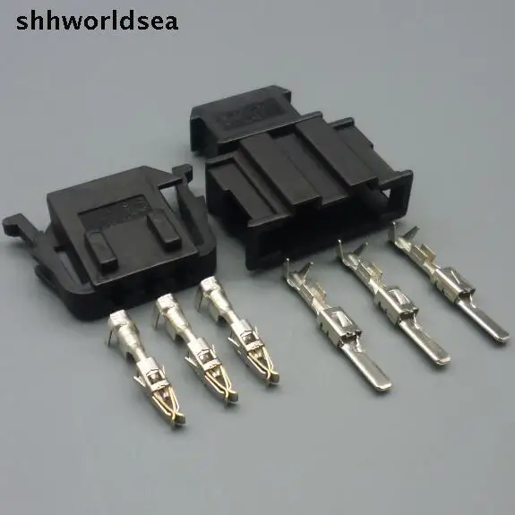 Shhworldsea 4/10/50/100set 3 PIN Car sensor plug auto wire harness connector electrical socket 191 972 703 191 972 713  For VW