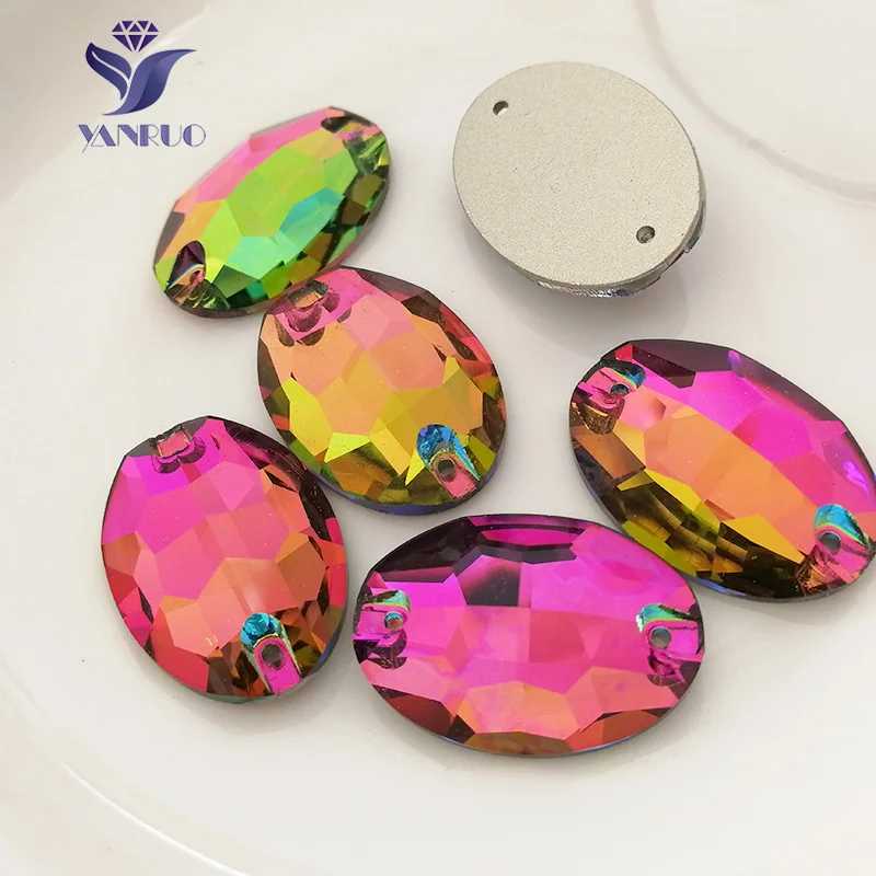 YANRUO 3210 Ovale Aufnähsteine Glas-Strasssteine AAAAA-Qualität Näh-Strass für Strass-Applikationen auf Kleidern und Kleidungsstücken – Detail 40