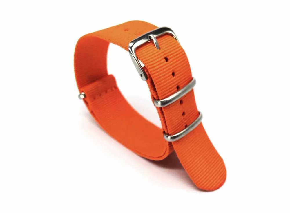 Nylon Strap 18MM 20MM 22MM 24MM Orange Canvas Strap New Men\'s and Women\'s Watchbands