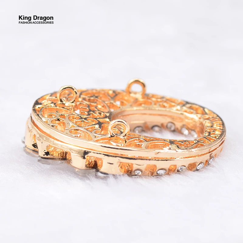 New Arrival Rhinestone Buckle For Mink Or Fur Coat Metal Decorative Buckles 1Set/Lot Black Or Gold Color KD539