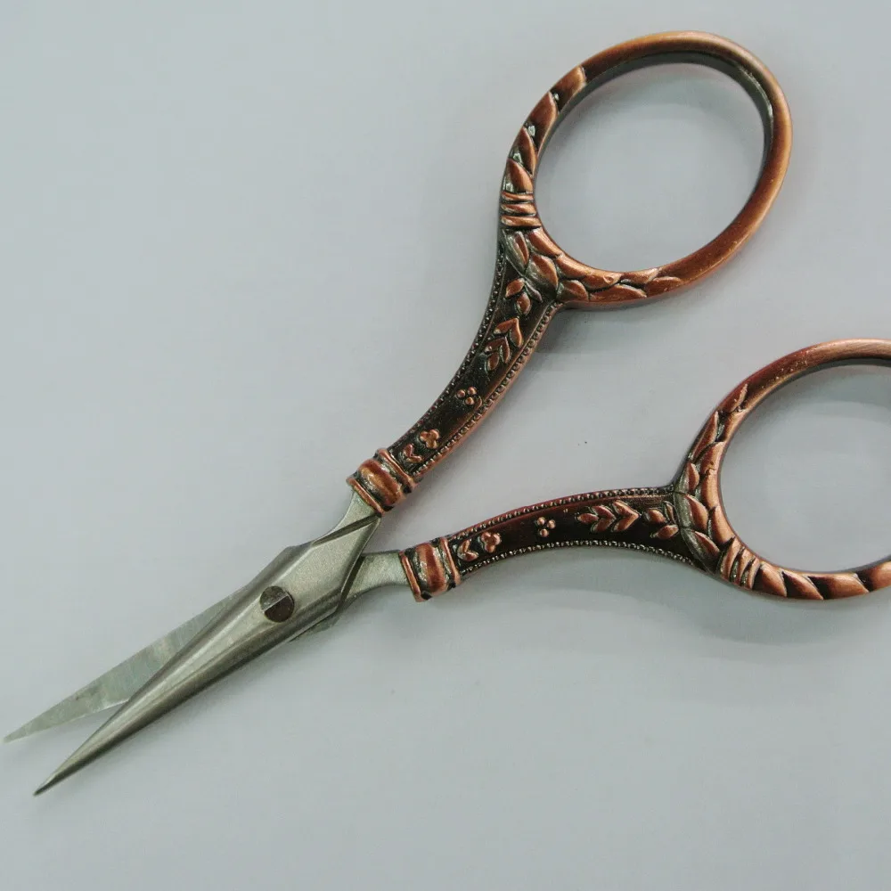 antique scissors european style golden plated JD-102 stainless steel Zakka scissors mini sewing cutter