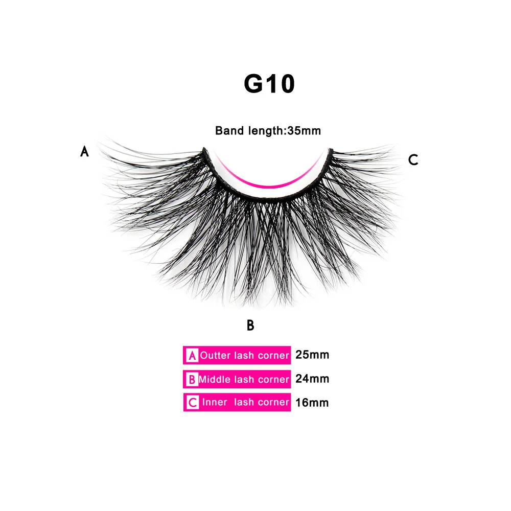 AMAOLASH 25mm Lashes 3D Mink Eyelashes Fluffy Dramatic Eyelashes Natural Long False Eyelashes Lightweight Crisscross Mink Lashes