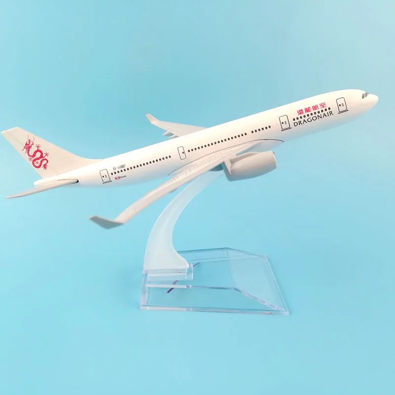 Hong Kong Dragonair 16CM Metal Alloy Aircraft model 1:400 B-HWF kids toys aircraft Birthday gift collection toys for children