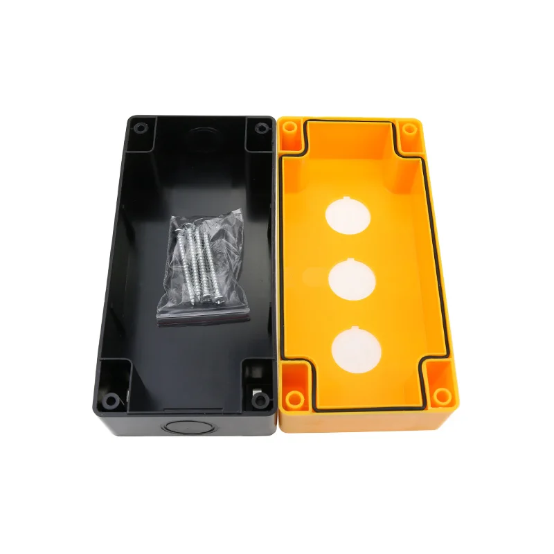 BX3-22 a tre fori box pulsante 3 fori pulsante switch box scatola di controllo 3 buco aperto 22mm.