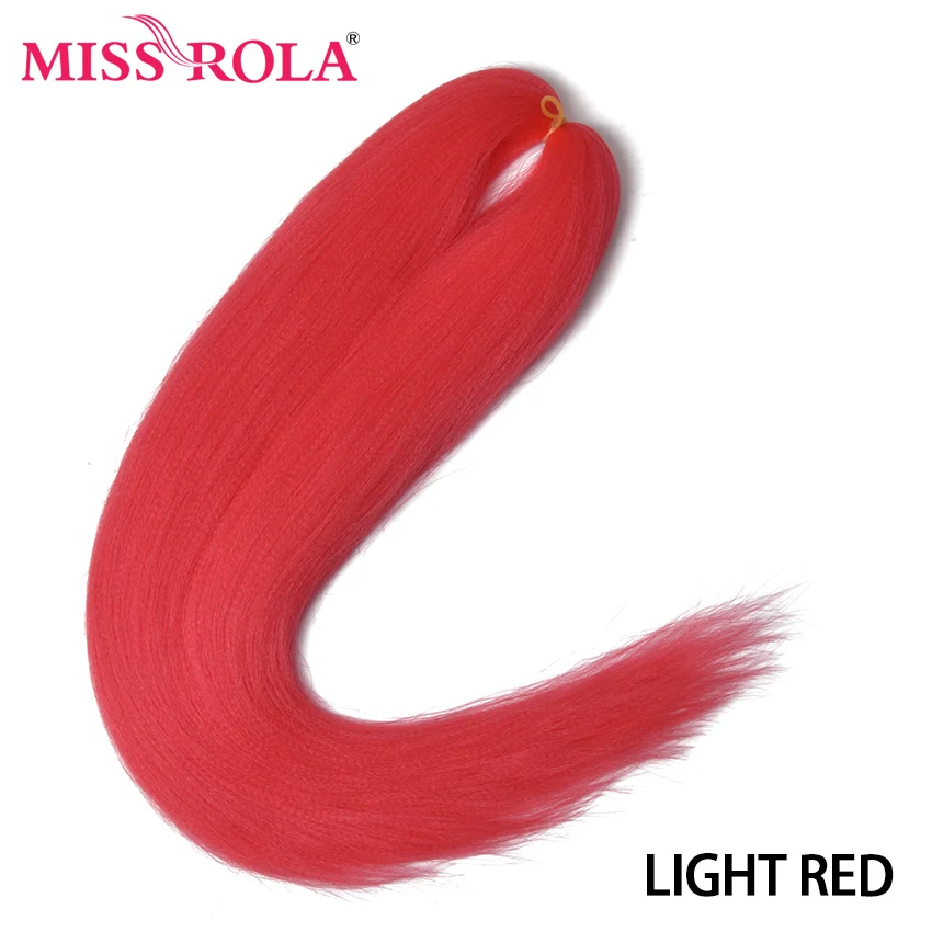 Miss Rola Synthetische 30 Inch 100g Kanekalon Haar Vlecht Yaki Recht Pre Uitgerekt Roze Groothandel Bulk Haarverlenging Jumbo Vlecht