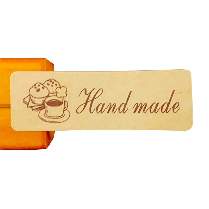

120PCS/lot Lovely Cake Hand made sealing sticker kraft paper Gift Sealing Labels DIY Gifts Scrapbooking Sticker
