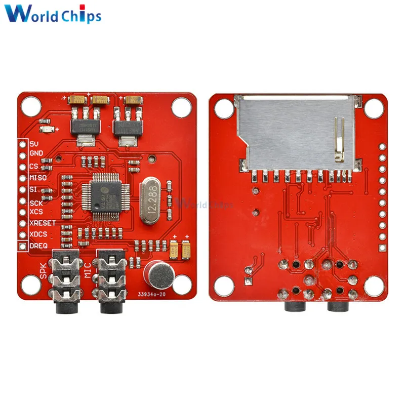 VS1053 VS1053B MP3 Module For Arduino Breakout Board With SD Card Slot VS1053B Ogg Real-time Recording For Arduino One