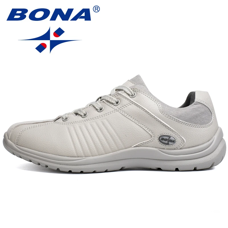 BONA New Style Men Casual Shoes Lace Up Hand Made Microfiber Men Shoes Comfortable Flat Shoes Men Soft Light Fast Free Shipping