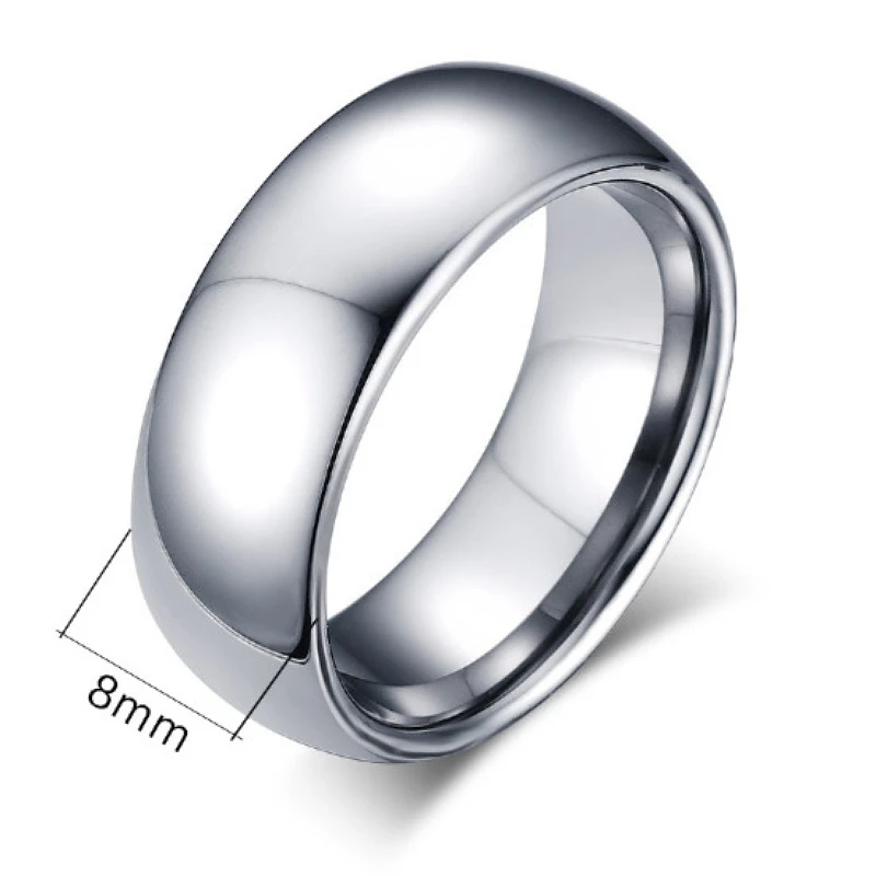 Qianbei 8mm Classic Wedding Ring for Men Women Three Color Stainless Steel US Size 6-12