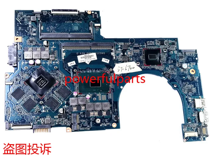 

For Hp 17-AB 17-W 17T-AB 17T-W Motherboard DAG37AMB8D0 I7-6700 960M 2GB Used Working Good