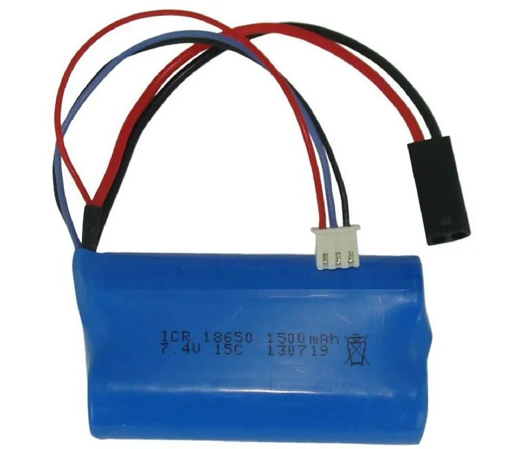 Wholesale 2pcs/lot 7.4V 1500mah 15c 18650 remote control helicopter power lithium battery 1500Mah rechargeable battery pack