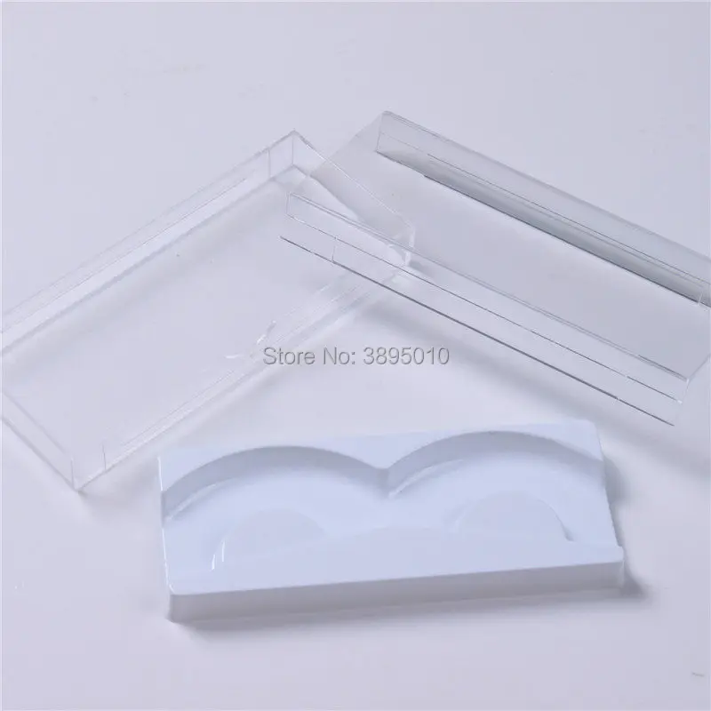 

Empty Arcylic Cosmetic Fake Eyelashes Storage Box, DIY Clear Square Eyelashes Refillable Case, Eye Beauty Tool F539