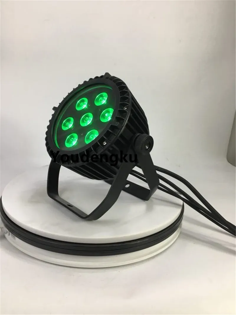 6 pieces outdoor led party light par led washers led 7x10 rgbw 4 in1 ip65 led par can waterproof