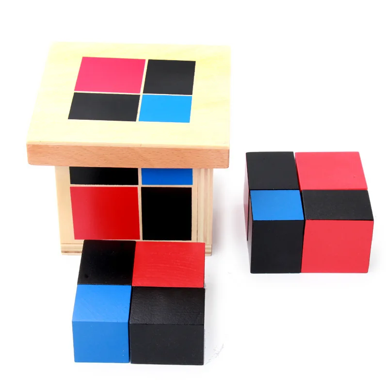Baby Toy Montessori Materials Binomial Cube for Early Childhood Educational Preschool Training Learning Toys for Baby Great Gift