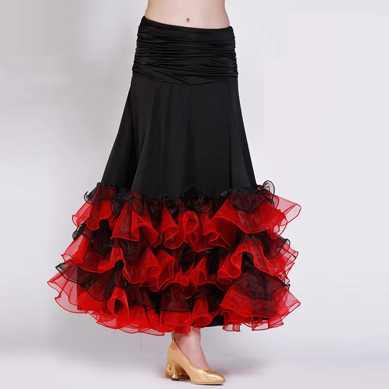 2018 New Lady Ballroom Dancing Skirt Modern Dance Dress Women Waltz Valse Dress Tango Galop Fox Trot Skirt  B-2631