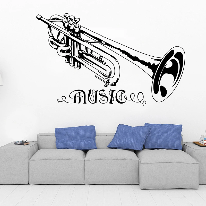 

Instrument Music Wall Stickers Rooms DIY Wall Decal Living Room Home Decor removeable Vinyl Stickers Mural Home Decoration G878