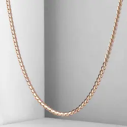 2mm Thin Women Girl 585 Rose Gold Color Serpentine Link Herringbone Chain Necklace Elegant Jewelry 20-24inch CN16