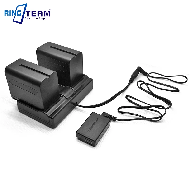 NP-F970 NP-F750 NP-F550 Dual Channel Battery Power Adapter + LP-E17 DR-E17 DC Coupler for Canon Digital Cameras EOS M3 M5 ...