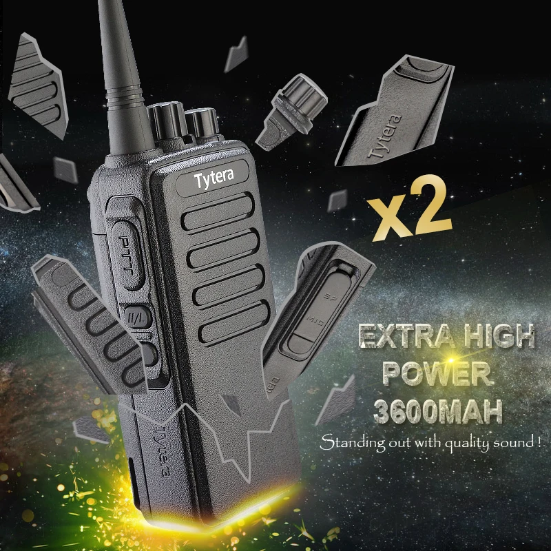 2PCS/LOT 10W MAX Ultra-high Power Long Range UHF 400-520MHZ TYT TH-3000A Two Way Radio