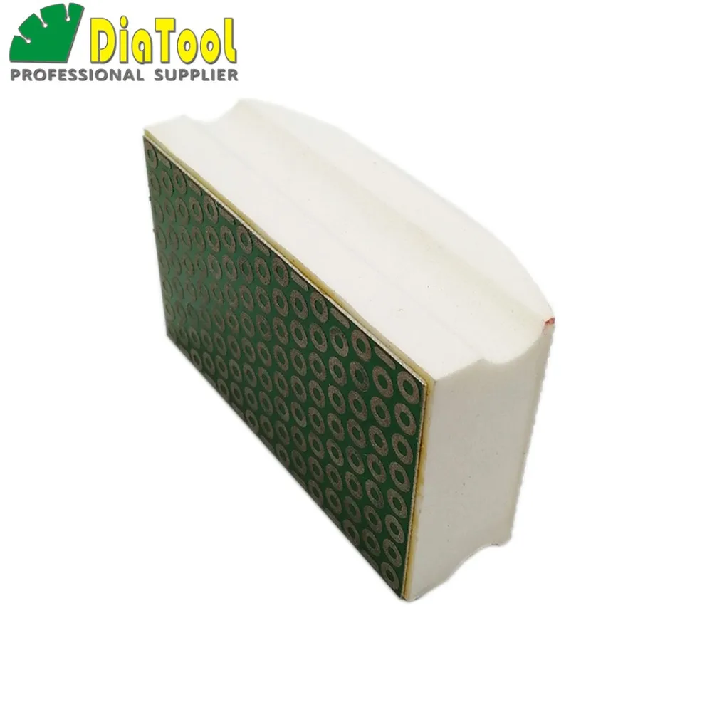 DIATOOL Electroplated diamond hand polishing pad 90X55MM #600 Foam backed Hand pad Grinding block marble granite ceramic glass