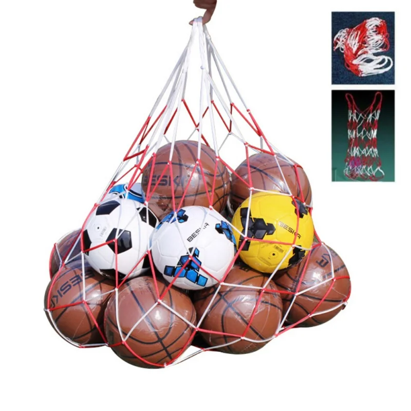 Outdoor sporting Soccer Net 10 Balls Carry Net Bag Volleyball  Football Balls  net bag Sports Portable Equipment