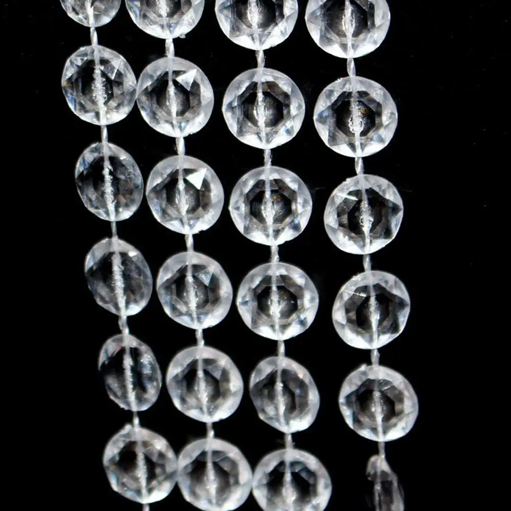 10m/32.81ft Rhinestone String Crystal Bead Curtain Akcesoria do dekoracji ślubnych Dom Ogród DIY Zasłona do sypialni