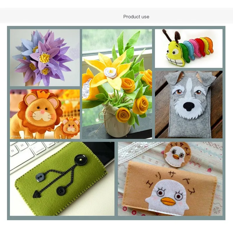 1 Piece 40*50 Cm Felt Fabric DIY Crafts for Kids Manual Animals Toys Flowers Garland Sewing Storage Home Decor Christmas Felt