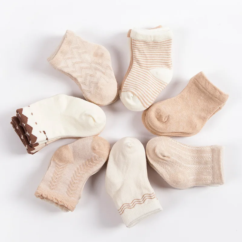 6pair/lot  Anyongzu Organic Cotton Baby Summer Socks Mesh Thin 1 to 3 Years Comfortable breathable baby socks