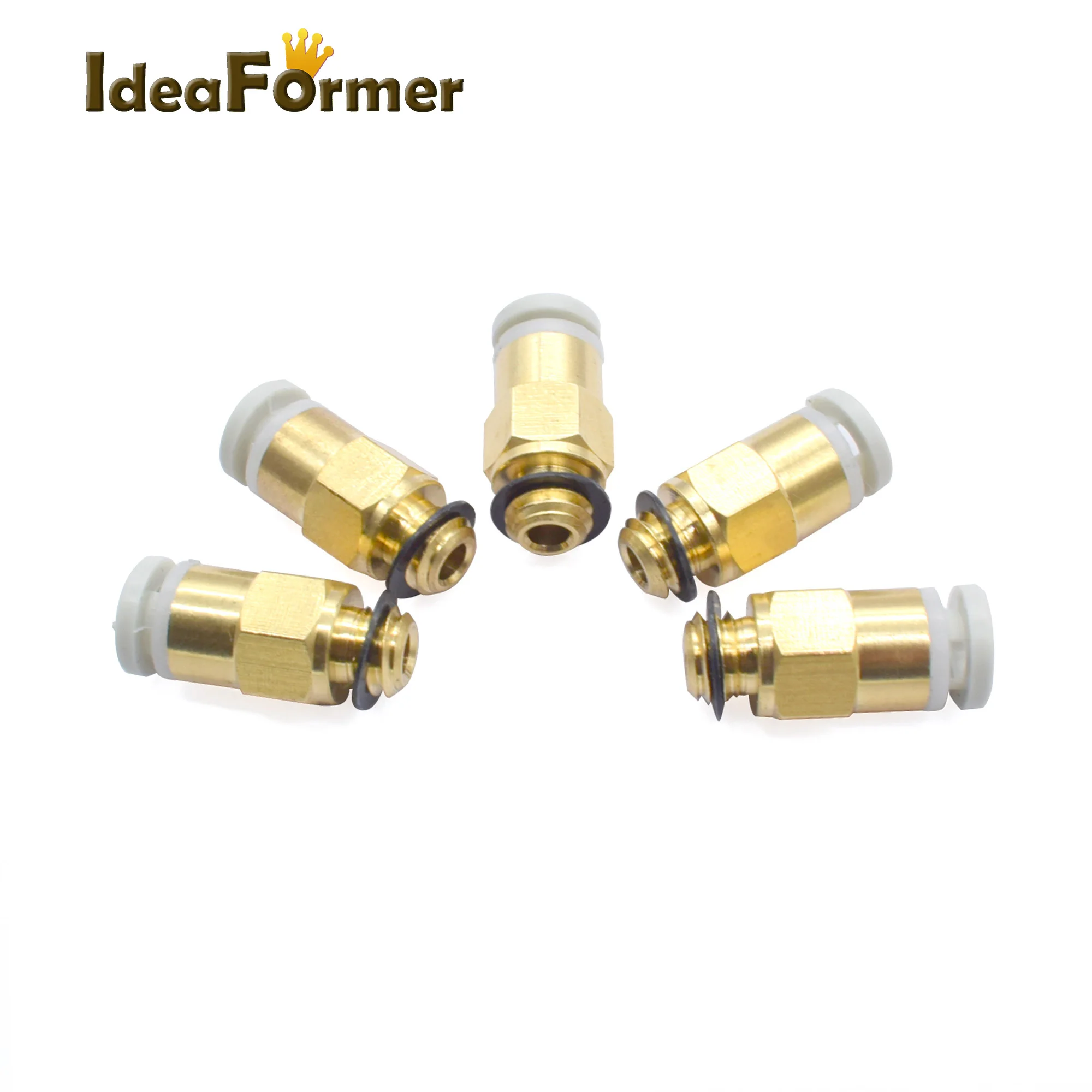 5PCS  One-touch Pneumatic Fittings Joint KJH04-M6 SMC Connector Quick Coupler for 1.75 mm Creality Cr10 Ender-3 3D Printer Parts