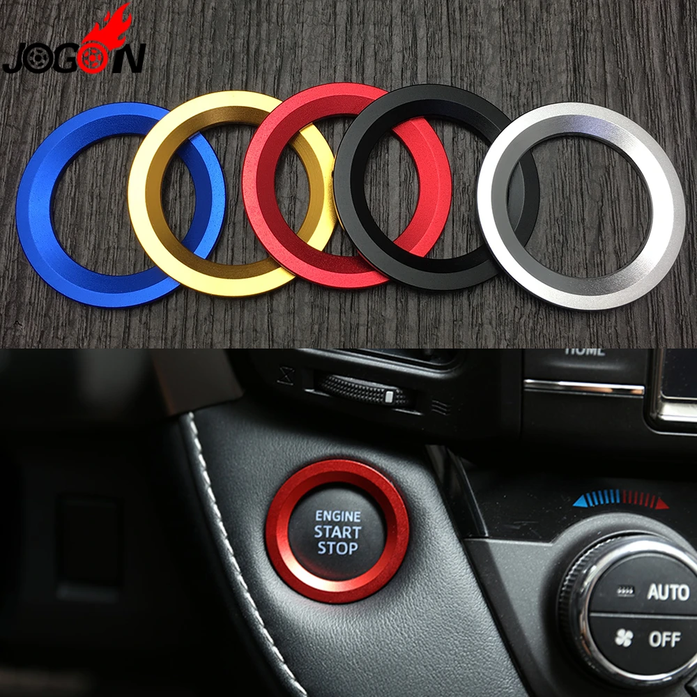 For Toyota C-HR RAV4 Highlander Venza Alphard 4Runner Sienna Tacoma Hilux Start Stop Engine Push Button Ring Sticker