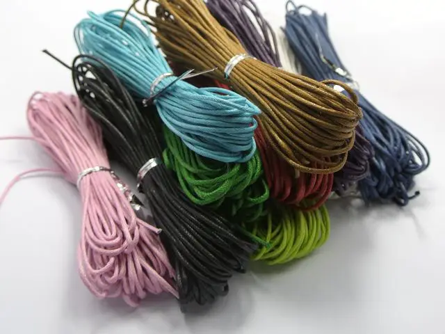 

50 Meters Waxed Cotton Beading Cord 1.5mm Macrame Jewelry String