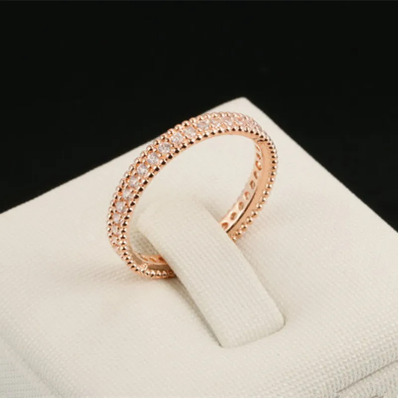CC Ring For Women Fashion Jewelry Classic Rose Gold-Color Party Bride Wedding Engagement Accessories Anillo CC1109