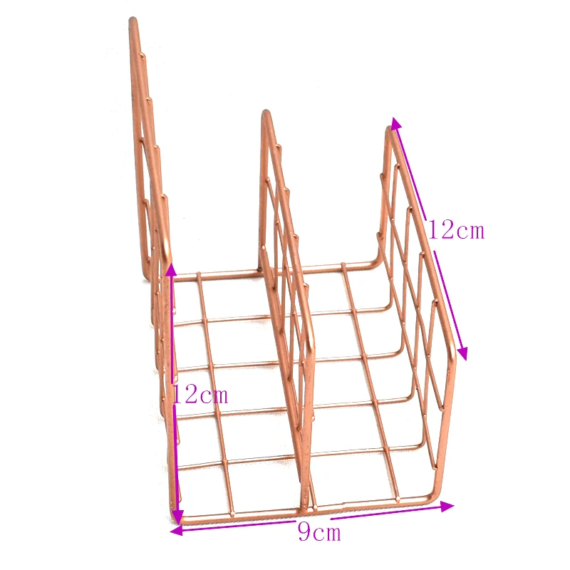 Mirui Rose Golden Kantoor Schoolbenodigdheden Brief Houder Organizer Envelop Sorter Mesh Draad Metalen Brief Memo Houder Kleine Lade