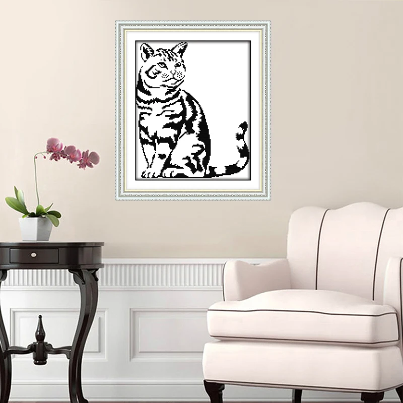 Joy Sunday the Cat Gazing into the Distance Patterns Cross-stitch kits DIY Handwork 14CT 11CT For Embroidery Home Decor