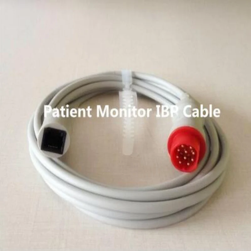 

FREE SHIPPING Compatible For Drager 8060 to Abbott transducer IBP Adapter Cable Red 10pin IBP Cable TPU Patient Monitor Cable