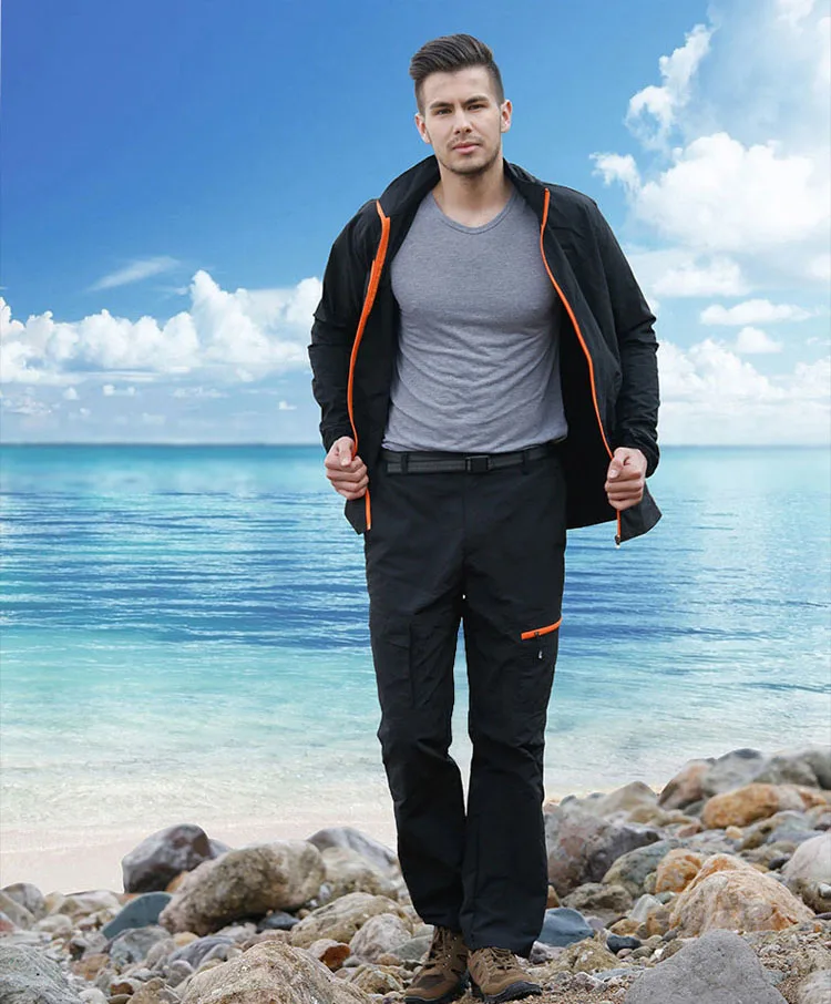 Camping Wandern Kleidung Set Outdoor-Sport Männer Frauen Sommer Sportswear Anzug Mit Kapuze Jacken Hosen Schnell Trocken Atmungs Set ST01 – Detail 24